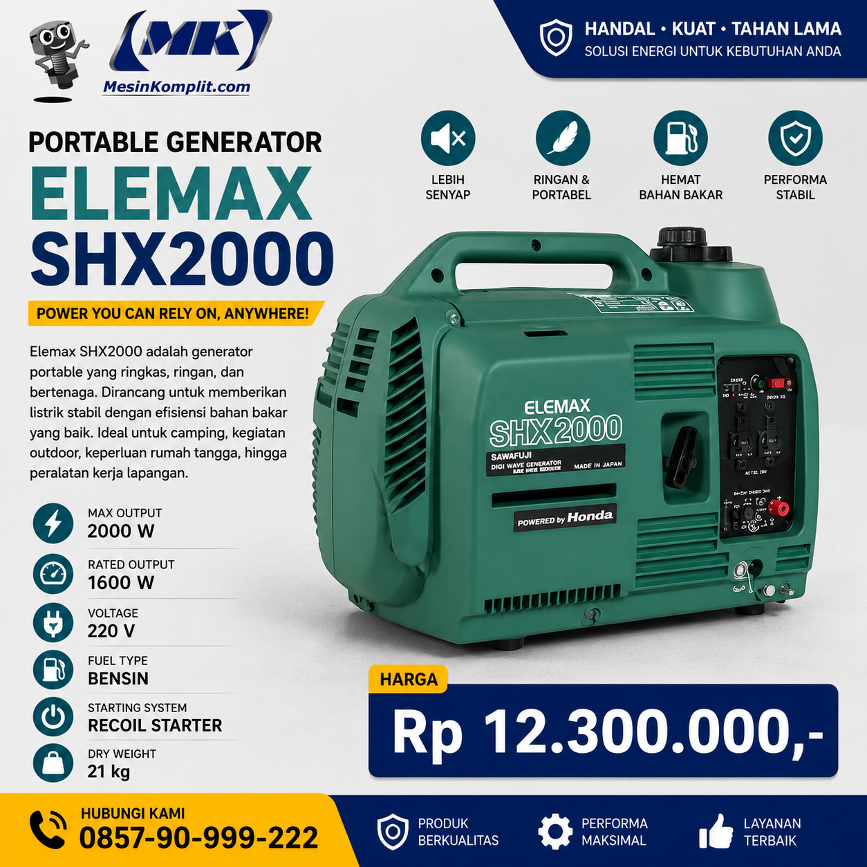 Genset Elemax 2KVA (GEN-0...